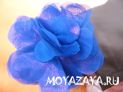 Резинка для волос "Синий цветок"